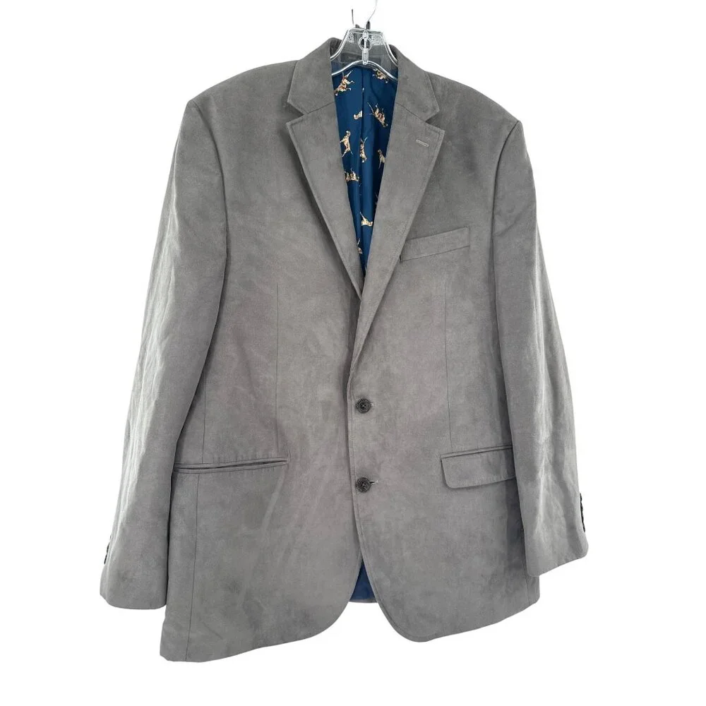 Lauren Ralph Lauren Gray Blazer‎ Sport Coat Two Button Jacket Lining Menswear